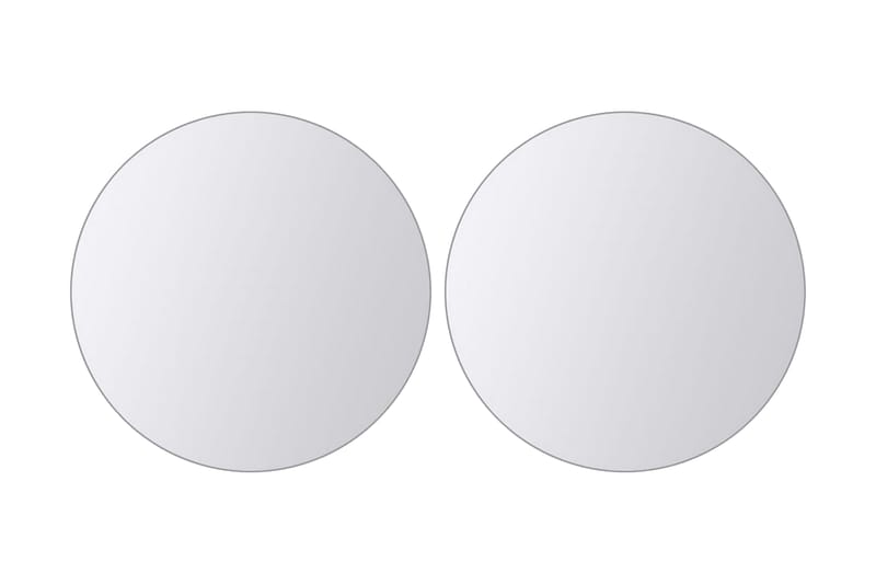 Spegelplattor 16 st runt glas - Silver - Väggspegel - Hallspegel