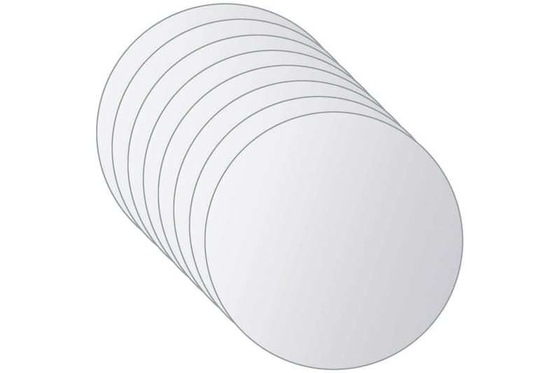 Spegelplattor 16 st runt glas - Silver - Inredning - Speglar - Väggspegel