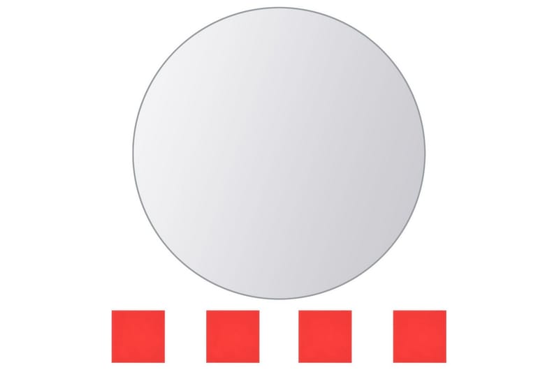 Spegelplattor 8 st rund spegelglas - Silver - Inredning - Speglar - Väggspegel