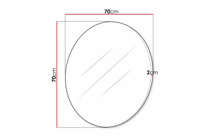 Staffin Vägghängd Spegel - Vit - Inredning - Speglar - Väggspegel