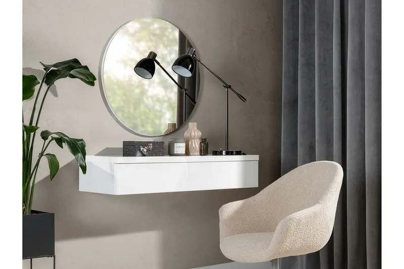 Staffin Vägghängd Spegel - Vit - Inredning - Speglar - Väggspegel