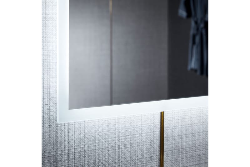 Stor spegel med Belysning och anti-fog-funktion 80x140cm Sil - Lyfco - Väggspegel - Helkroppsspegel - Hallspegel