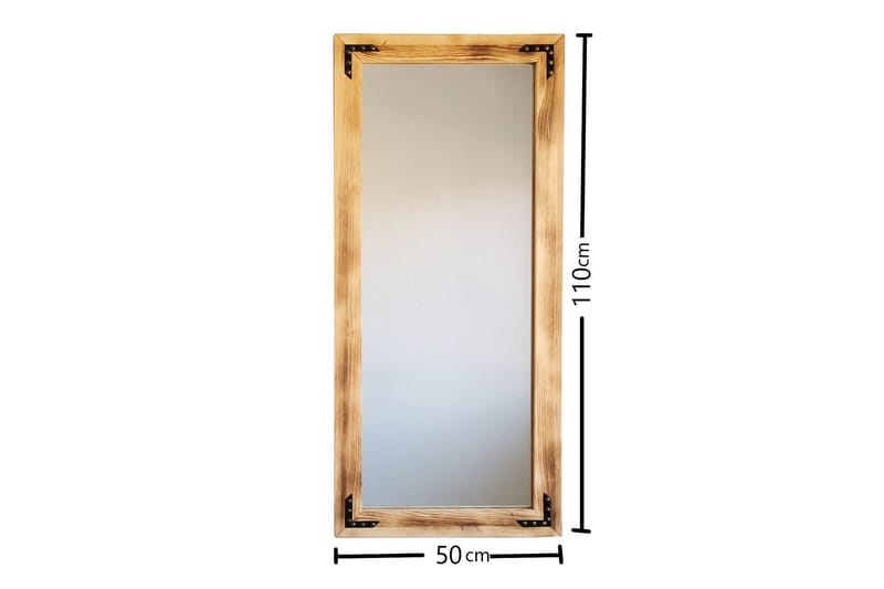 Tajahnae Dekorationsspegel 50 cm - Valnöt - Väggspegel - Hallspegel