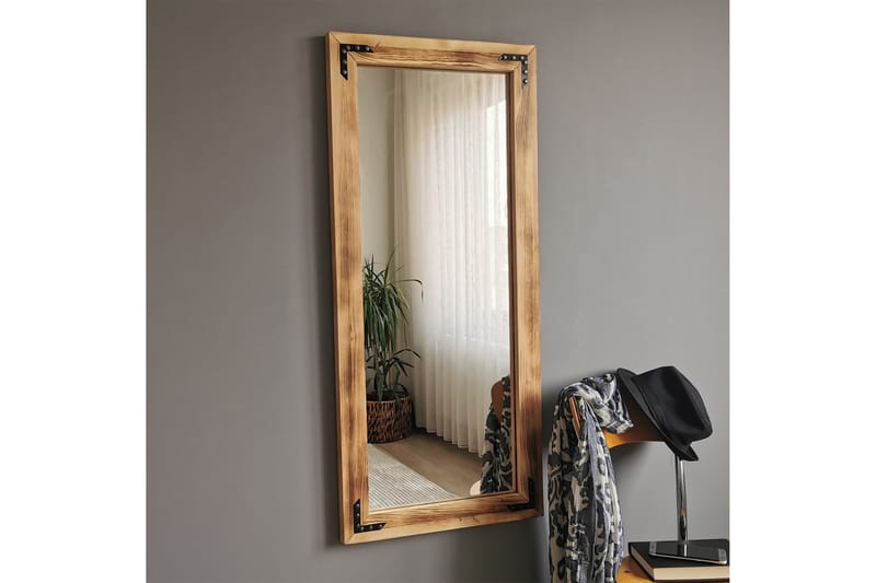 Tajahnae Dekorationsspegel 50 cm - Valnöt - Väggspegel - Hallspegel
