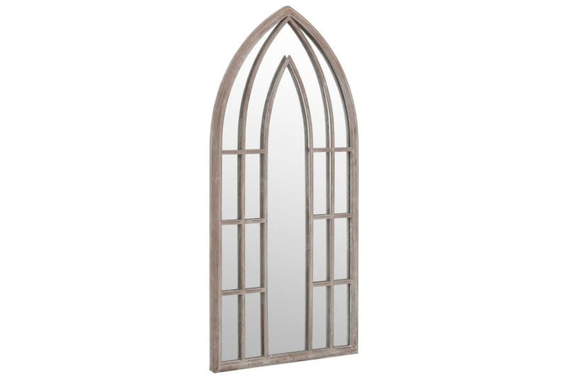 Trädgårdsspegel sand 100x45 cm järn för utomhusbruk - Kräm - Inredning - Speglar - Väggspegel
