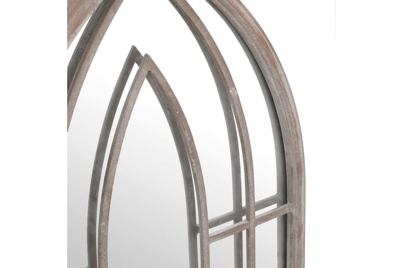 Trädgårdsspegel sand 100x45 cm järn för utomhusbruk - Kräm - Inredning - Speglar - Väggspegel