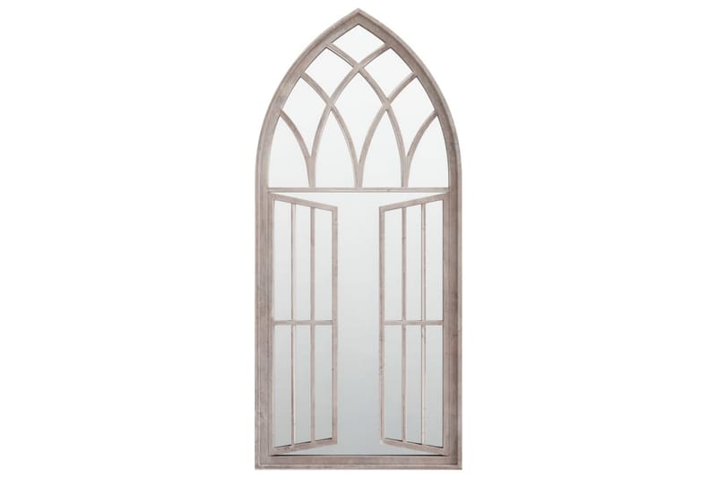 Trädgårdsspegel sand 100x45 cm järn för utomhusbruk - Kräm - Inredning - Speglar - Väggspegel