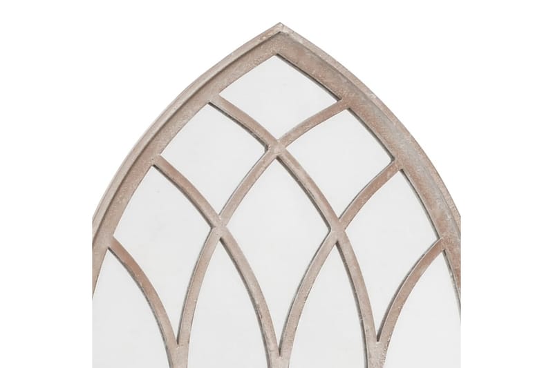 Trädgårdsspegel sand 100x45 cm järn för utomhusbruk - Kräm - Inredning - Speglar - Väggspegel