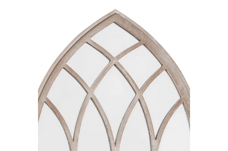Trädgårdsspegel sand 100x45 cm järn för utomhusbruk - Kräm - Inredning - Speglar - Väggspegel