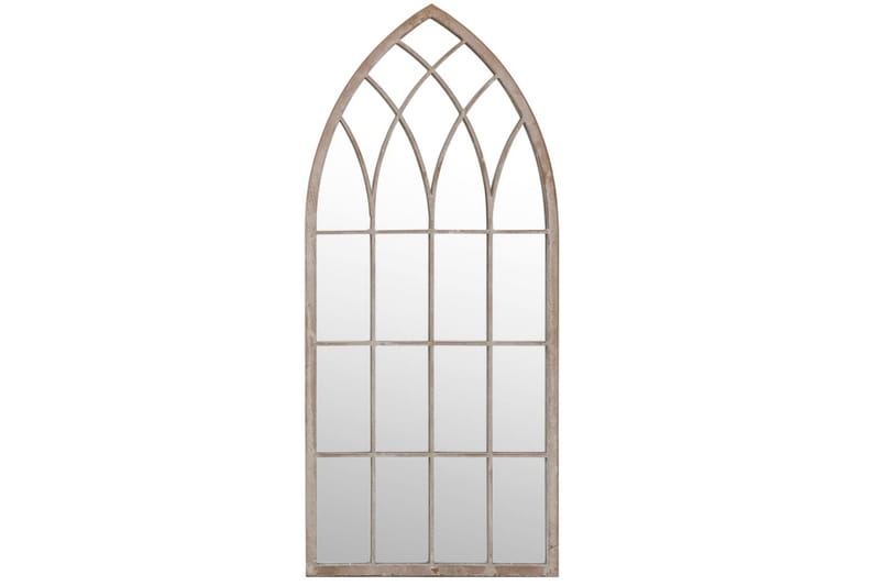 Trädgårdsspegel sand 70x30 cm järn för utomhusbruk - Kräm - Inredning - Speglar - Väggspegel