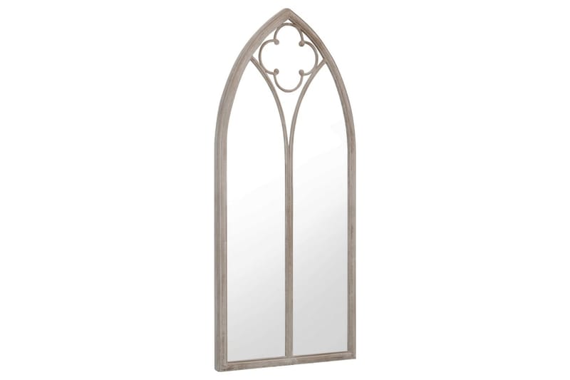 Trädgårdsspegel sand 70x30 cm järn för utomhusbruk - Kräm - Inredning - Speglar - Väggspegel