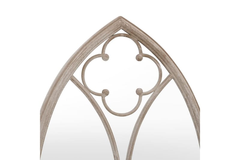 Trädgårdsspegel sand 70x30 cm järn för utomhusbruk - Kräm - Inredning - Speglar - Väggspegel