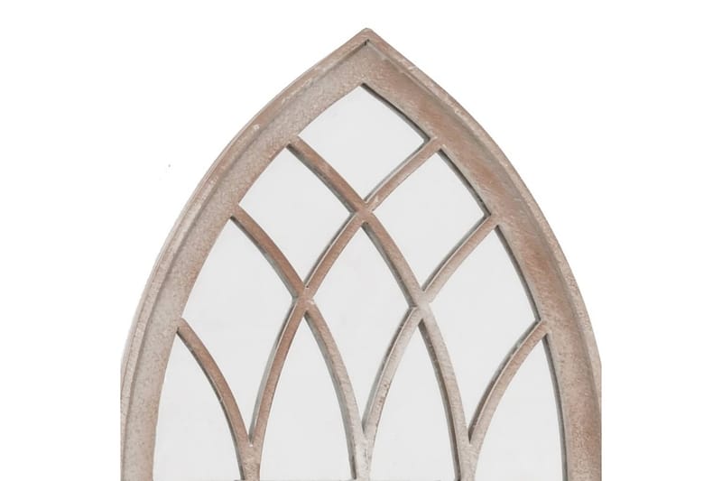 Trädgårdsspegel sand 70x30 cm järn för utomhusbruk - Kräm - Inredning - Speglar - Väggspegel