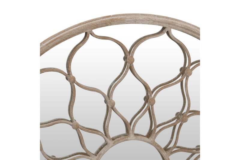 Trädgårdsspegel sandfärgad 60x3 cm rund järn för utomhusbruk - Kräm - Inredning - Speglar - Väggspegel