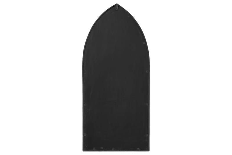 Trädgårdsspegel svart 100x45 cm järn för utomhusbruk - Svart - Inredning - Speglar - Väggspegel