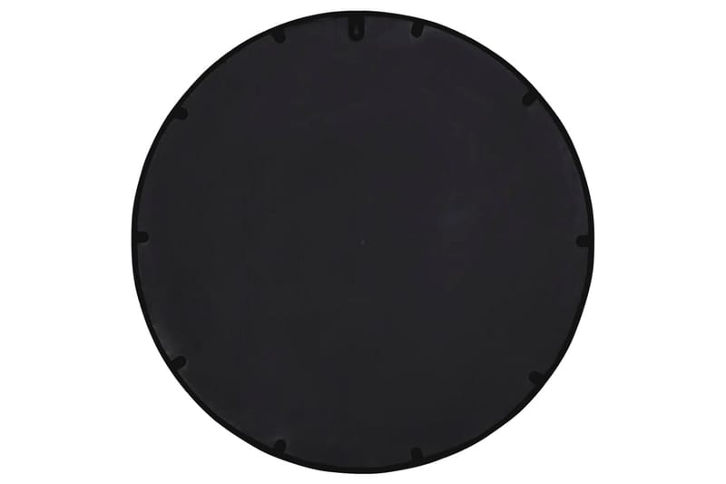 Trädgårdsspegel svart 60x4 cm rund järn för utomhusbruk - Svart - Inredning - Speglar - Väggspegel