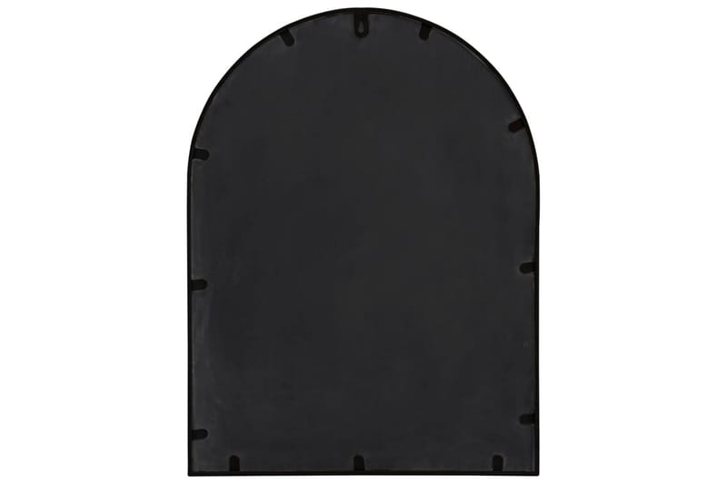 Trädgårdsspegel svart 60x45 cm järn för utomhusbruk - Svart - Inredning - Speglar - Väggspegel