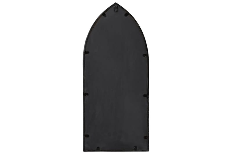 Trädgårdsspegel svart 70x30 cm järn för utomhusbruk - Svart - Inredning - Speglar - Väggspegel