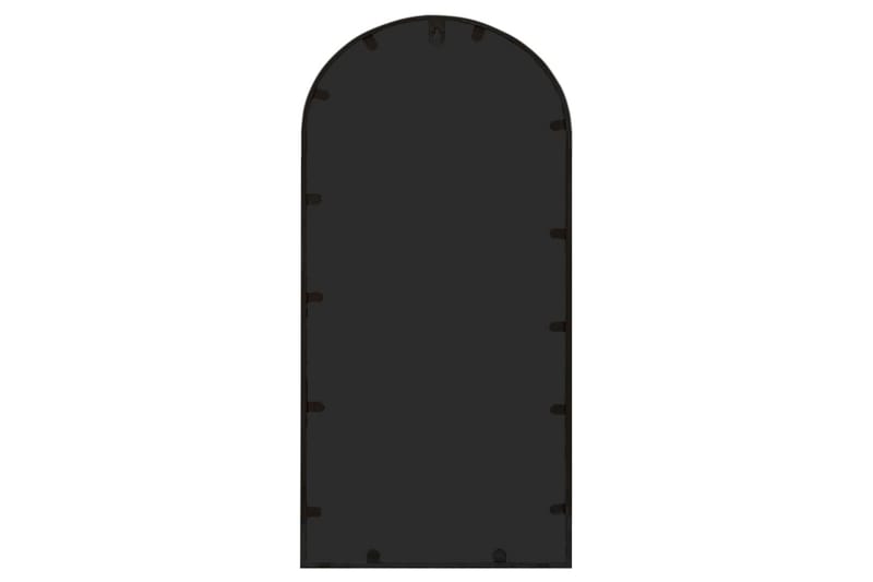 Trädgårdsspegel svart 70x30 cm järn för utomhusbruk - Svart - Inredning - Speglar - Väggspegel