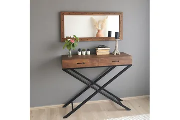 Trekell Dekorationsspegel 110 cm - Valnöt - Inredning - Speglar - Väggspegel