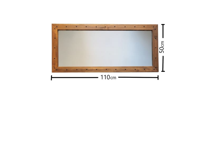 Trekell Dekorationsspegel 110 cm - Valnöt - Väggspegel - Hallspegel
