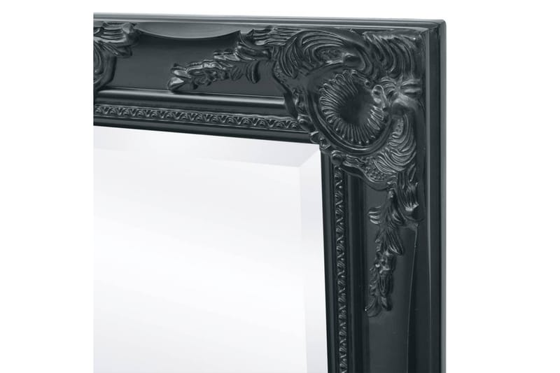 Vägglampa i barockstil 100x50 cm svart - Svart - Väggspegel - Hallspegel