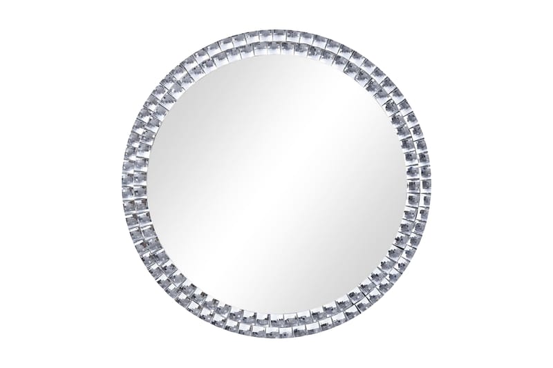 Väggspegel 50 cm härdat glas - Silver - Spegel med belysning - Väggspegel - Hallspegel - Helkroppsspegel - Spegel med hylla