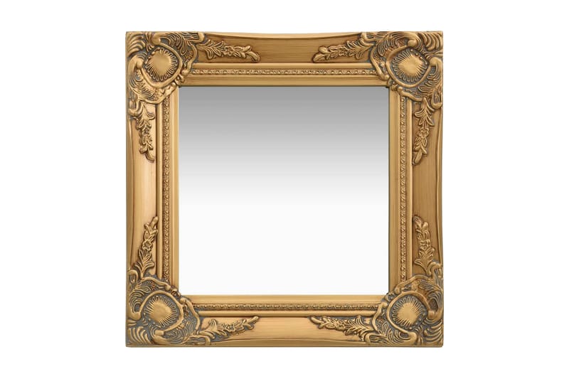 Väggspegel barockstil 40x40 cm guld - Guld - Inredning - Speglar - Väggspegel