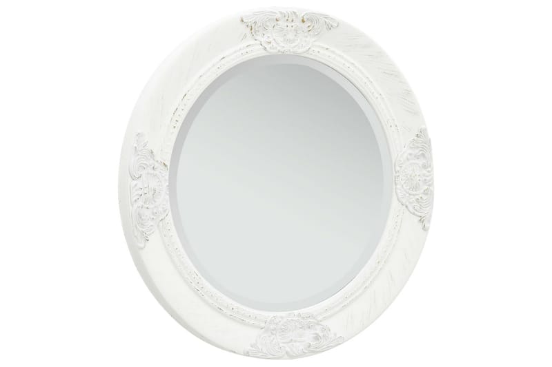 Väggspegel barockstil 50 cm vit - Vit - Väggspegel - Hallspegel