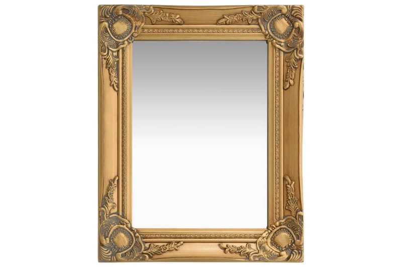 Väggspegel barockstil 50x40 cm guld - Guld - Inredning - Speglar - Väggspegel