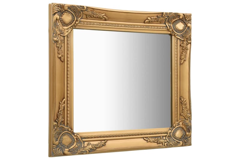Väggspegel barockstil 50x50 cm guld - Guld - Inredning - Speglar - Väggspegel