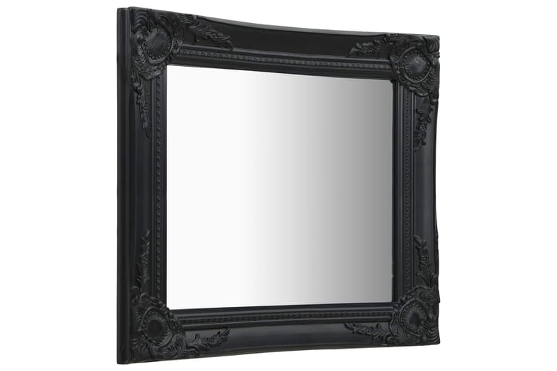 Väggspegel barockstil 50x50 cm svart - Svart - Inredning - Speglar - Väggspegel