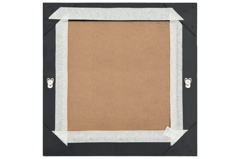 Väggspegel barockstil 50x50 cm svart - Svart - Väggspegel - Hallspegel