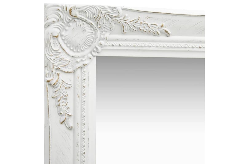 Väggspegel barockstil 50x50 cm vit - Vit - Inredning - Speglar - Väggspegel