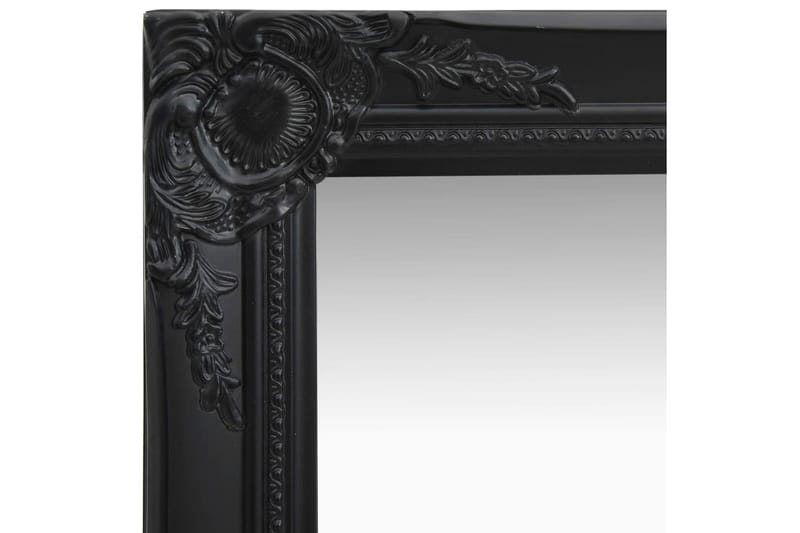 Väggspegel barockstil 50x60 cm svart - Svart - Inredning - Speglar - Väggspegel