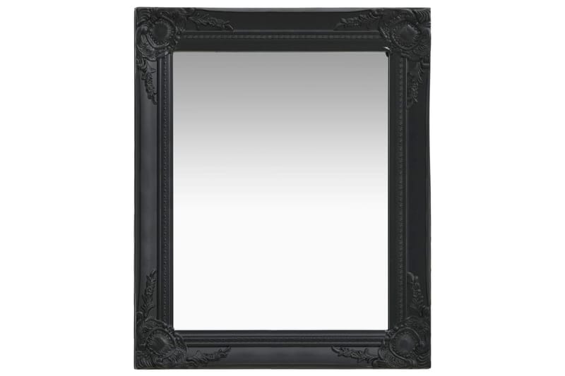 Väggspegel barockstil 50x60 cm svart - Svart - Inredning - Speglar - Väggspegel