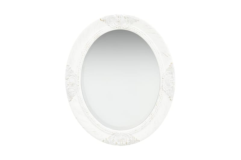 Väggspegel barockstil 50x60 cm vit - Vit - Inredning - Speglar - Väggspegel