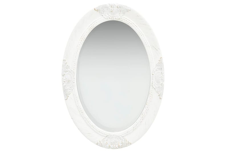 Väggspegel barockstil 50x70 cm vit - Vit - Inredning - Speglar - Väggspegel