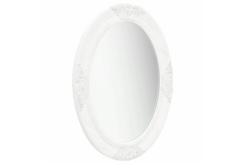 Väggspegel barockstil 50x70 cm vit - Vit - Inredning - Speglar - Väggspegel