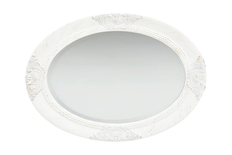 Väggspegel barockstil 50x70 cm vit - Vit - Inredning - Speglar - Väggspegel