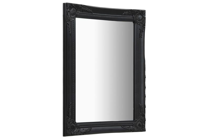 Väggspegel barockstil 50x80 cm svart - Svart - Inredning - Speglar - Väggspegel