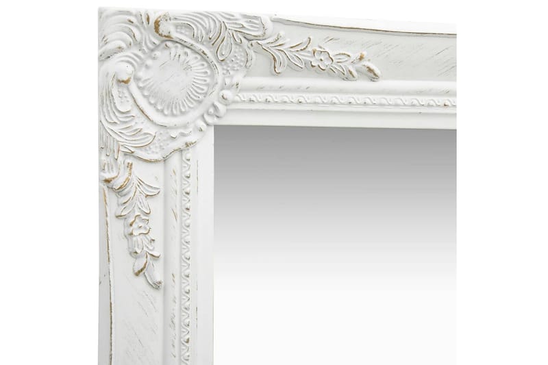 Väggspegel barockstil 50x80 cm vit - Vit - Inredning - Speglar - Väggspegel