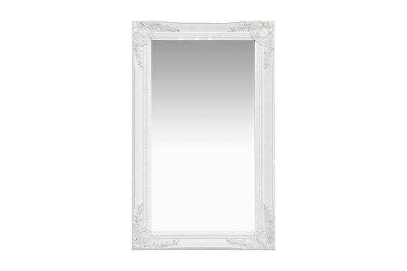 Väggspegel barockstil 50x80 cm vit - Vit - Inredning - Speglar - Väggspegel