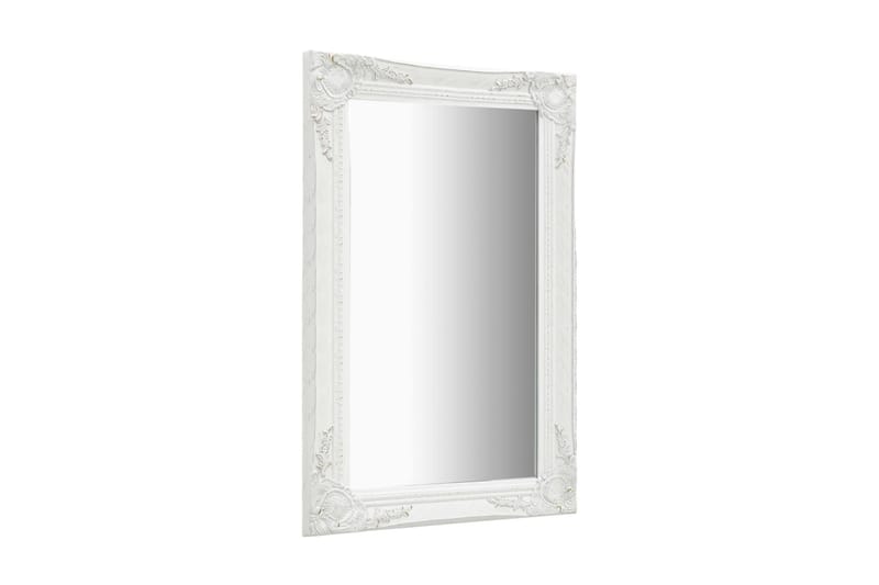 Väggspegel barockstil 50x80 cm vit - Vit - Inredning - Speglar - Väggspegel