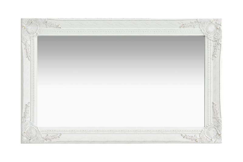 Väggspegel barockstil 50x80 cm vit - Vit - Inredning - Speglar - Väggspegel