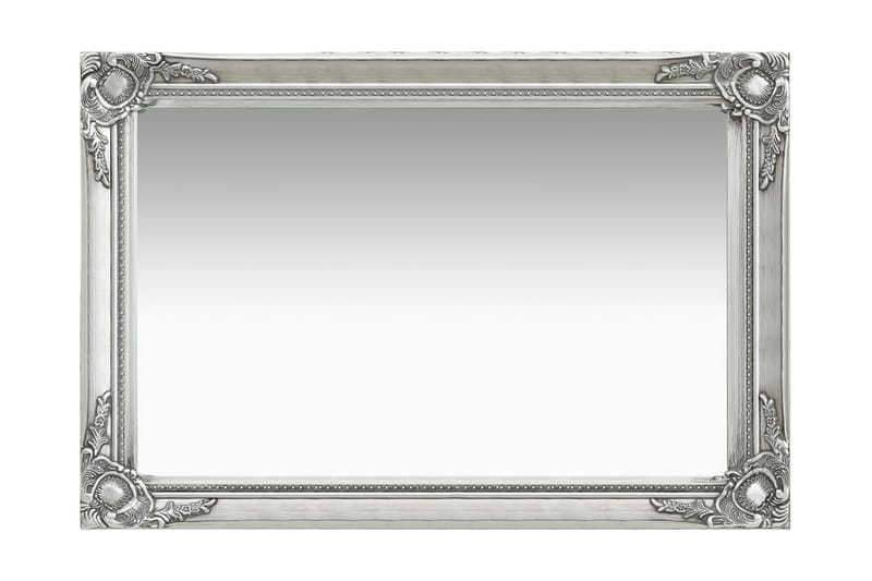 Väggspegel barockstil 60x40 cm silver - Silver - Väggspegel - Hallspegel