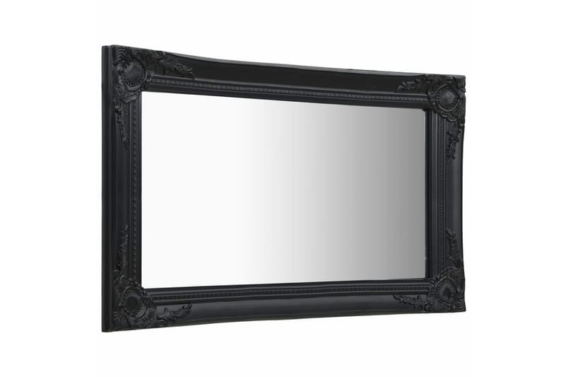Väggspegel barockstil 60x40 cm svart - Svart - Inredning - Speglar - Väggspegel