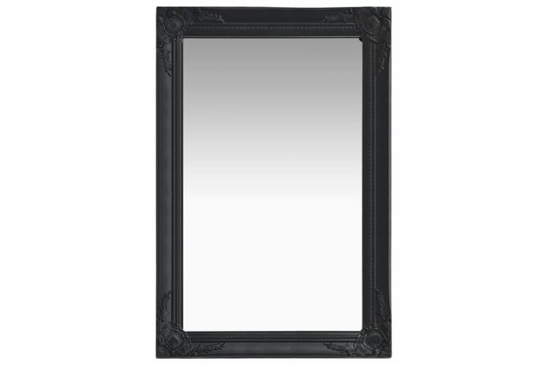 Väggspegel barockstil 60x40 cm svart - Svart - Inredning - Speglar - Väggspegel