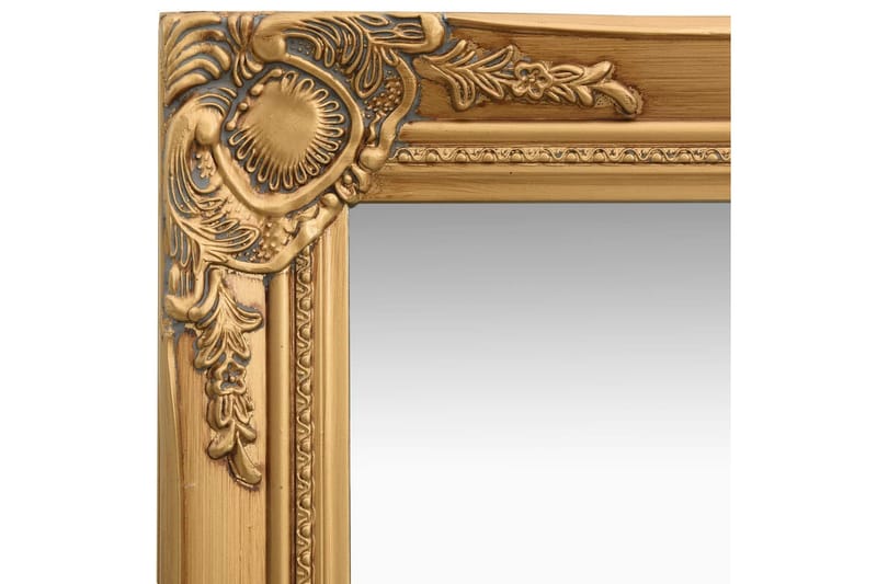 Väggspegel barockstil 60x60 cm guld - Guld - Väggspegel - Hallspegel