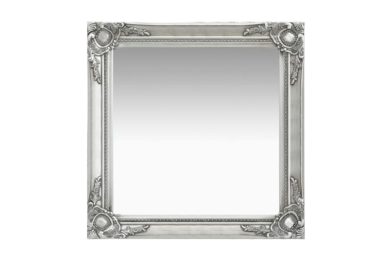 Väggspegel barockstil 60x60 cm silver - Silver - Inredning - Speglar - Väggspegel